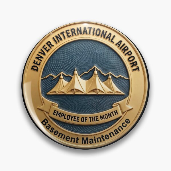 Item preview, Denver Airport Basement Maintenance - Employee of the Month Fake Badge designed and sold by RogueSquirrels.