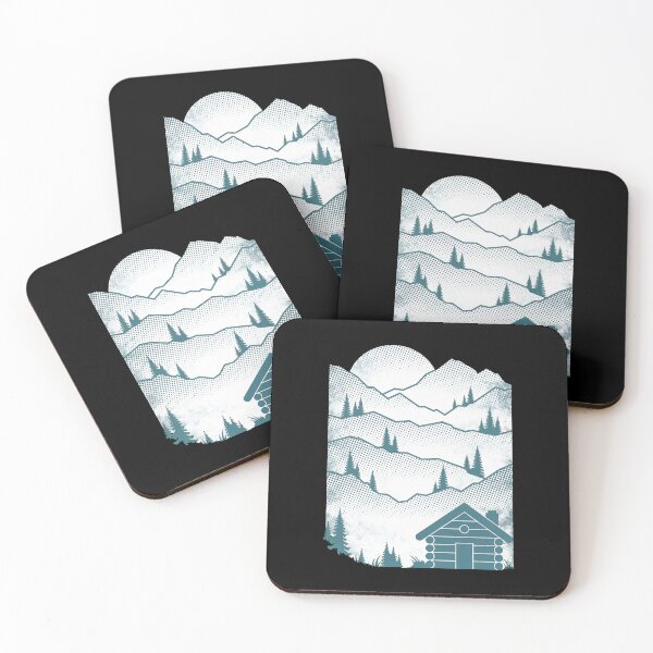 Item preview, Mountain Cabin Sun Landscape Graphic designed and sold by helencacu.
