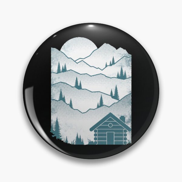 Item preview, Mountain Cabin Sun Landscape Graphic designed and sold by helencacu.