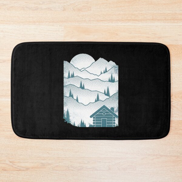 Item preview, Mountain Cabin Sun Landscape Graphic designed and sold by helencacu.