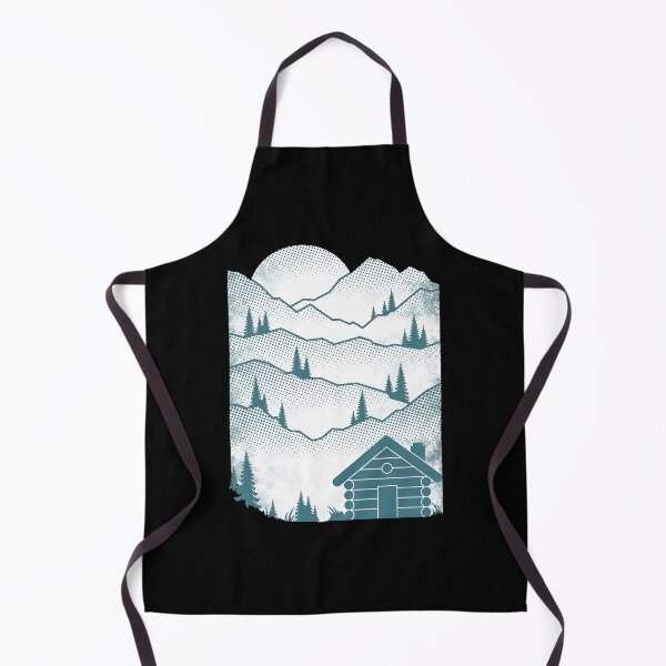 Item preview, Mountain Cabin Sun Landscape Graphic designed and sold by helencacu.