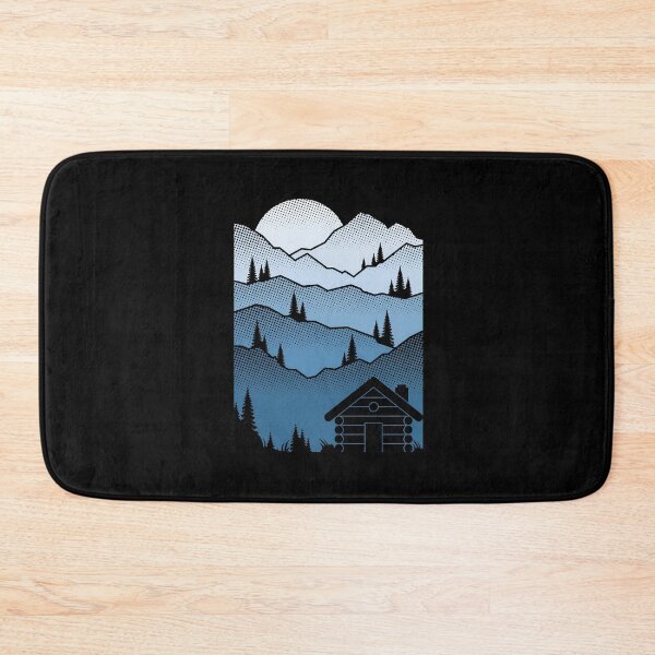 Item preview, Mountain Cabin Sunset Halftone Design designed and sold by sotospor.