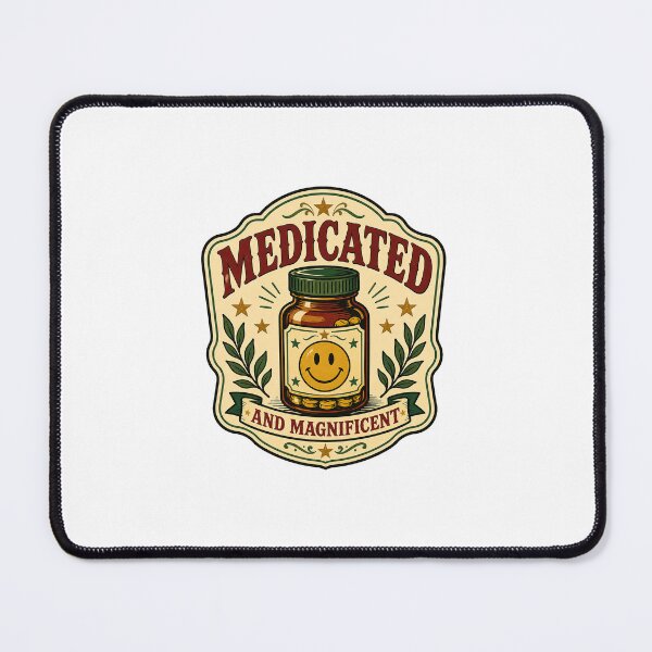 Item preview, Mental Health Gift - Medicated and Magnificent designed and sold by RedRubyBubble.