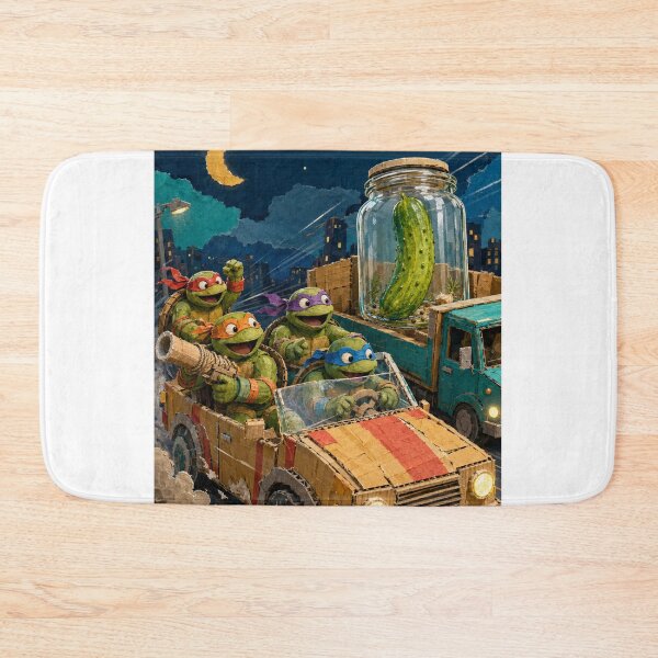 Item preview, The Last Pickle Turtle Rescue – Whimsical Fantasy Vehicle Art 1 designed and sold by Mirgonhood.