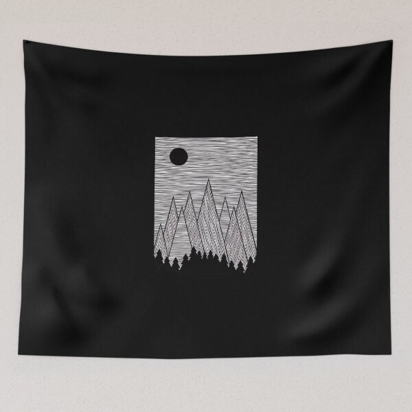Item preview, Mountain Moon Nightline Art designed and sold by lasopent.