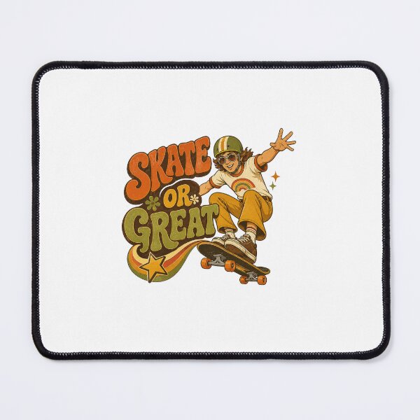 Item preview, Retro Skateboarder - 70s Vintage Skate designed and sold by RedRubyBubble.