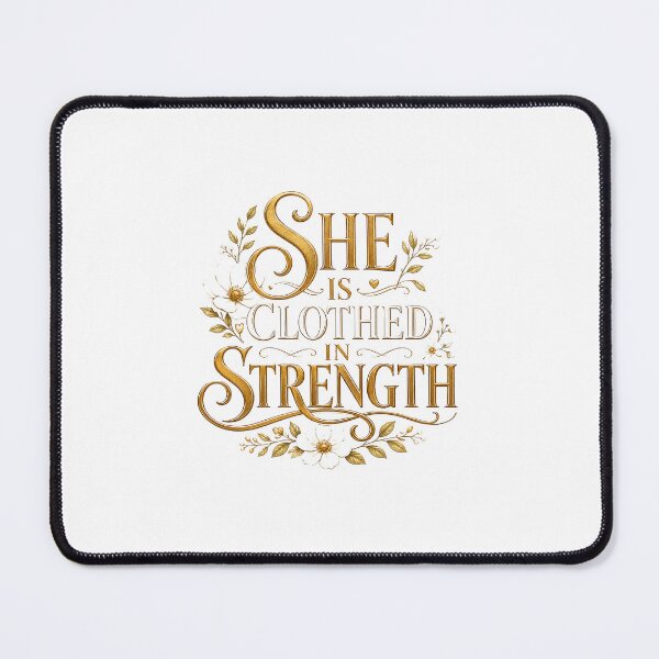 Item preview, She Is Clothed in Strength - Faith designed and sold by RedRubyBubble.