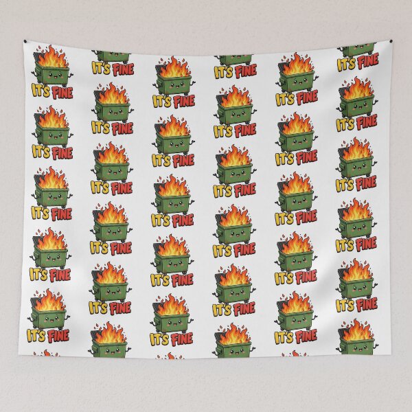 Item preview, Its Fine Gift - Dumpster Fire designed and sold by RedRubyBubble.