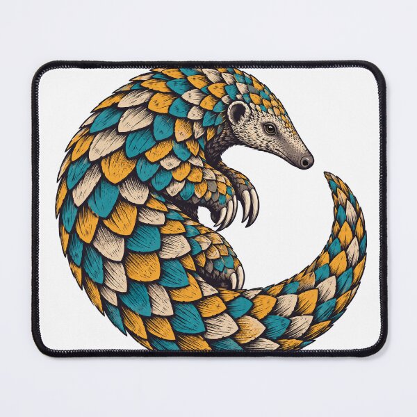Item preview, Pangolin Crescent Linocut Study designed and sold by aihrgdesign.