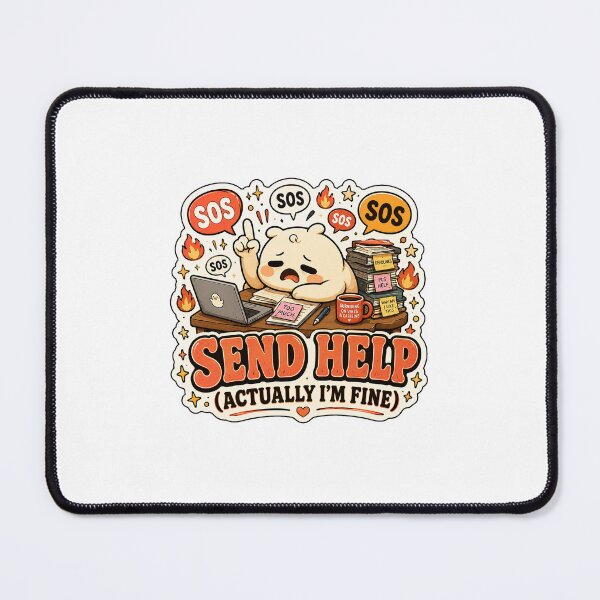 Item preview, Send Help Gift - (Actually I'm Fine) designed and sold by RedRubyBubble.