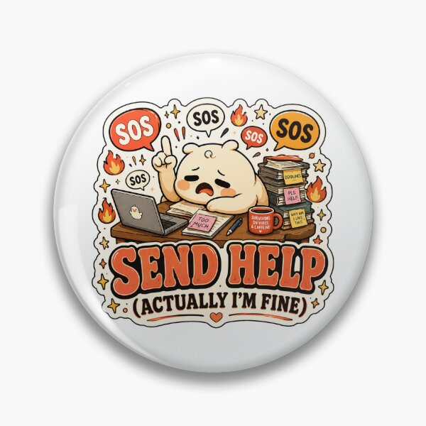 Item preview, Send Help Gift - (Actually I'm Fine) designed and sold by RedRubyBubble.