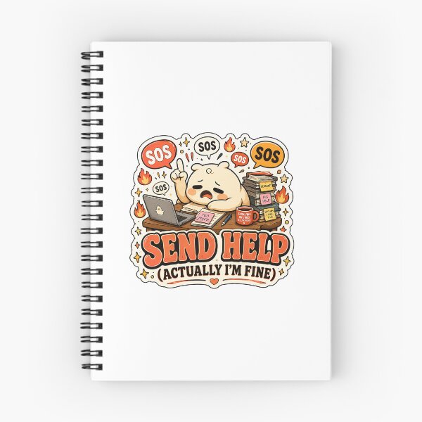 Item preview, Send Help Gift - (Actually I'm Fine) designed and sold by RedRubyBubble.