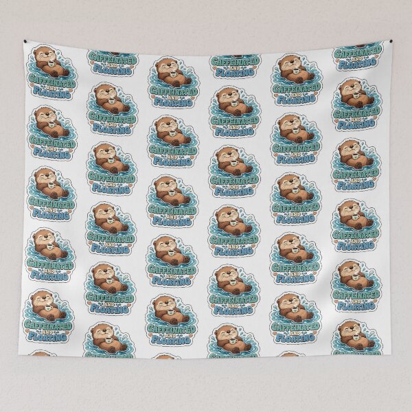 Item preview, Caffeinated Otter Gift - and Floating designed and sold by RedRubyBubble.