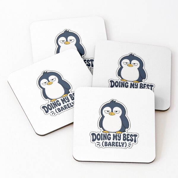 Item preview, Penguin Gift - Doing My Best (Barely) designed and sold by RedRubyBubble.