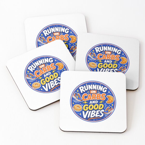 Item preview, Runner Gift - Running on Carbs and Good Vibes designed and sold by RedRubyBubble.