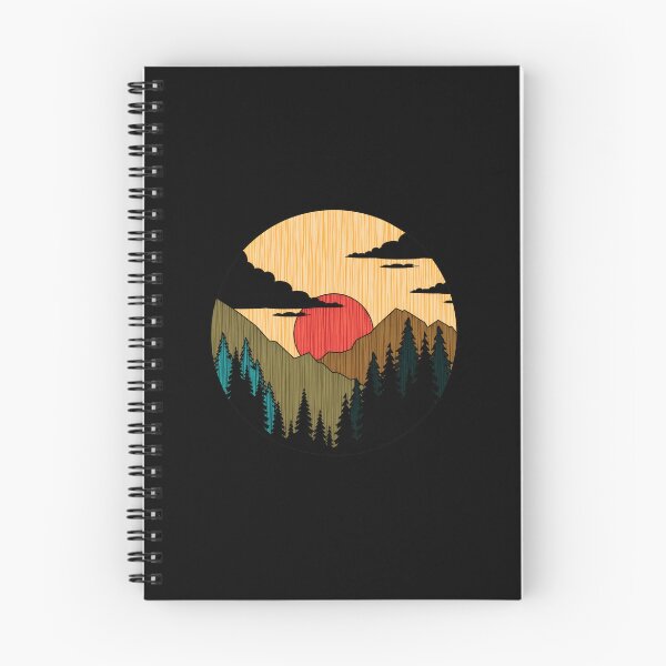 Item preview, Mountain Sunset Forest Graphic Circle Art designed and sold by fetzrolfs.