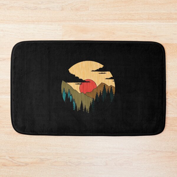 Item preview, Mountain Sunset Forest Graphic Circle Art designed and sold by fetzrolfs.