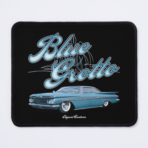 Item preview, 1959 Impala Blue Grotto with text - Lowrider, Kustom, Hot Rod, Muscle Car designed and sold by Elegant Customs.