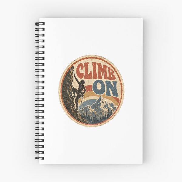 Item preview, Rock Climbing Gift - Retro Climb On designed and sold by RedRubyBubble.