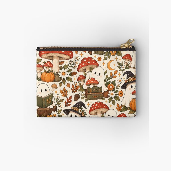 Item preview, Ghost & Mushroom Cottagecore Pattern – Cute Spooky Woodland designed and sold by RJACreative.