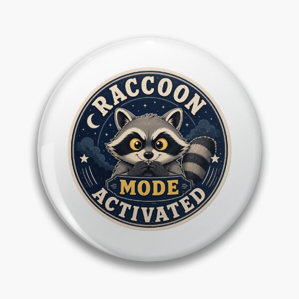 Item preview, Raccoon Mode Activated Gift - Cute designed and sold by RedRubyBubble.