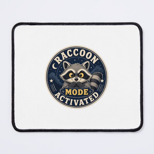 Item preview, Raccoon Mode Activated Gift - Cute designed and sold by RedRubyBubble.