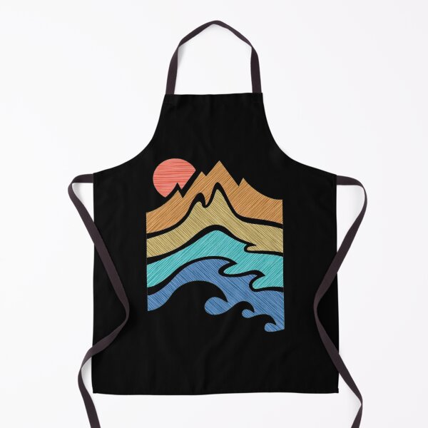Item preview, Mountain Sunset Ocean Waves Textured Graphic designed and sold by helencacu.