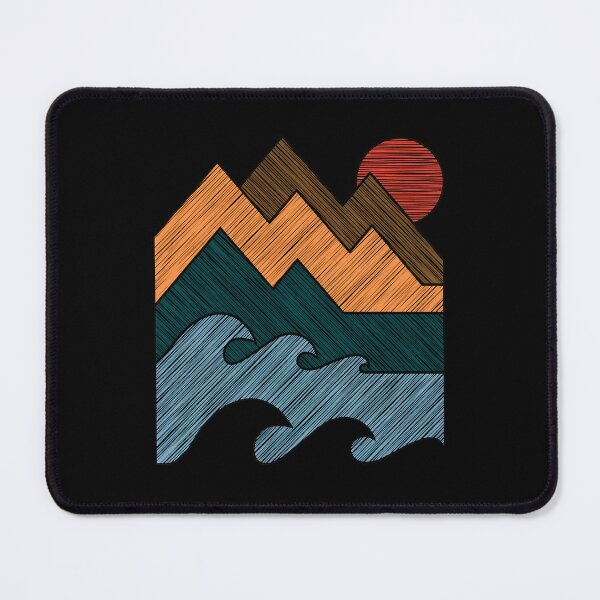 Item preview, Mountain Waves Sunset Graphic designed and sold by wyrichbosle.