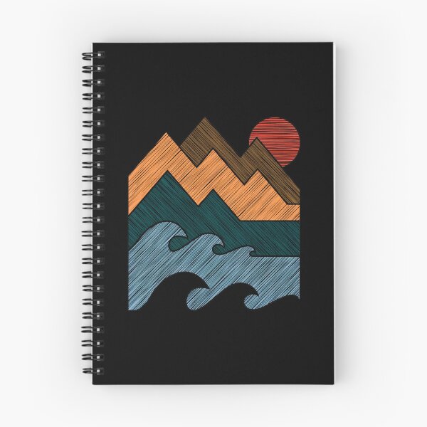 Item preview, Mountain Waves Sunset Graphic designed and sold by wyrichbosle.