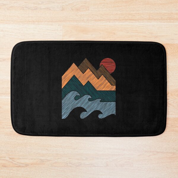 Item preview, Mountain Waves Sunset Graphic designed and sold by wyrichbosle.