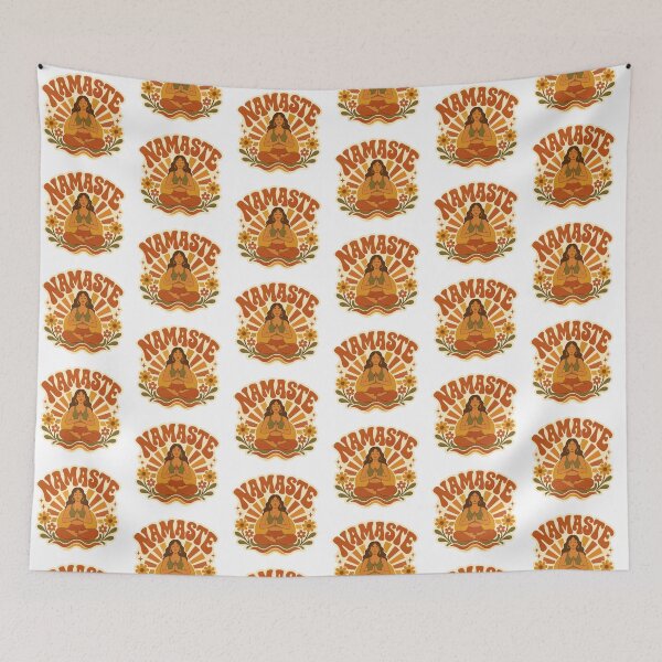 Item preview, Retro Yoga Gift - 70s designed and sold by RedRubyBubble.