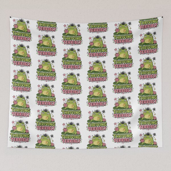 Item preview, Frog Gift - Thriving Terribly designed and sold by RedRubyBubble.