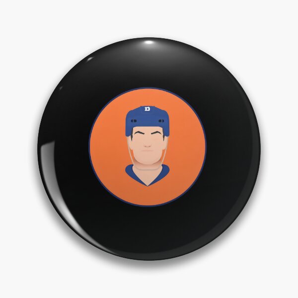 Item preview, Hockey Player Portrait Orange Blue Circle  designed and sold by Chervonnhomas.
