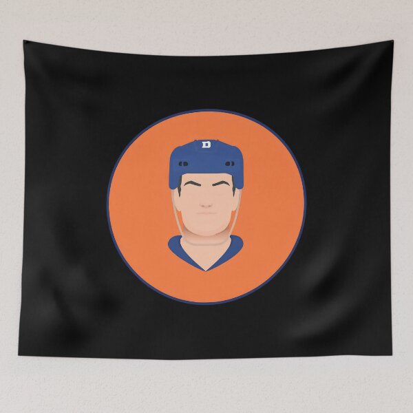 Item preview, Hockey Player Portrait Orange Blue Circle  designed and sold by Chervonnhomas.