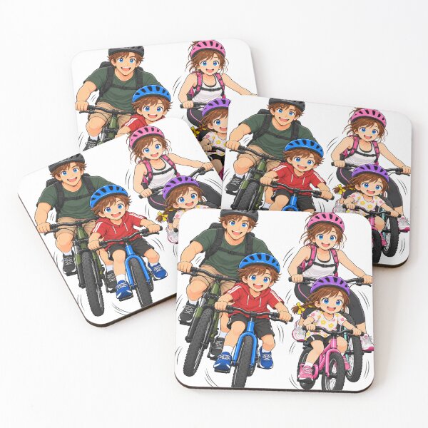 Item preview, Family Bike Ride Cartoon Character Design designed and sold by Kenzie & Co.