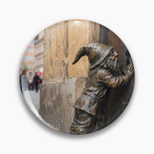 Item preview, Curious Keyhole Gnome Art Print – Quirky Gift, Poland Travel Decor designed and sold by Purrfecta.