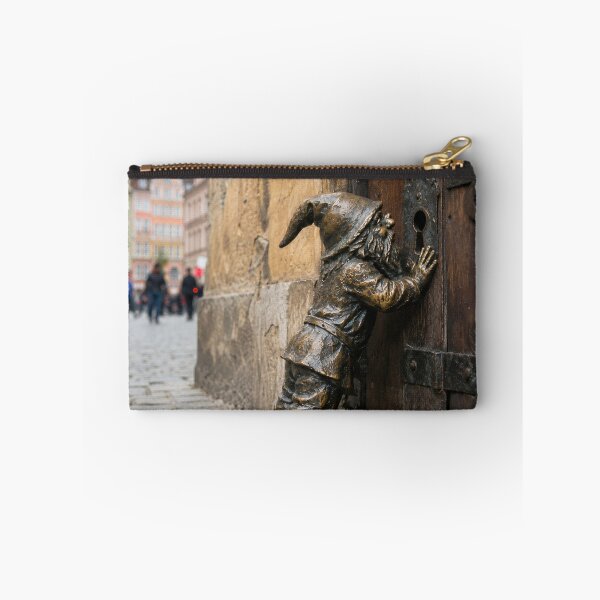 Item preview, Curious Keyhole Gnome Art Print – Quirky Gift, Poland Travel Decor designed and sold by Purrfecta.