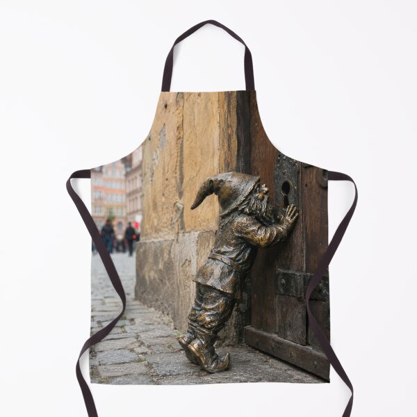 Item preview, Curious Keyhole Gnome Art Print – Quirky Gift, Poland Travel Decor designed and sold by Purrfecta.