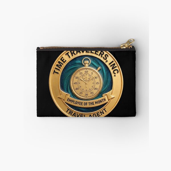 Item preview, Time Travelers Inc Travel Agent - Employee of the Month Fake Badge designed and sold by RogueSquirrels.