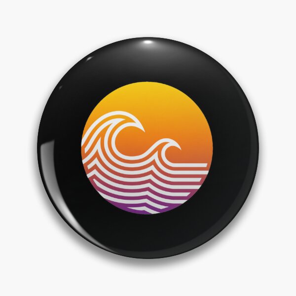 Item preview, Ocean Waves Sunset Gradient Circle Graphic designed and sold by lamercarv.