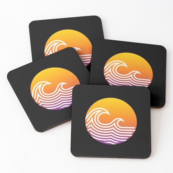 Item preview, Ocean Waves Sunset Gradient Circle Graphic designed and sold by lamercarv.