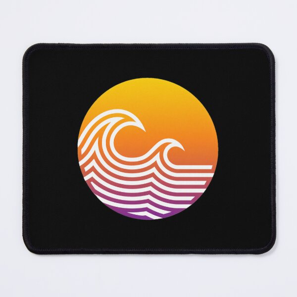 Item preview, Ocean Waves Sunset Gradient Circle Graphic designed and sold by lamercarv.