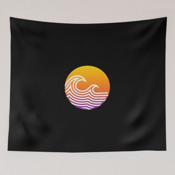 Item preview, Ocean Waves Sunset Gradient Circle Graphic designed and sold by lamercarv.