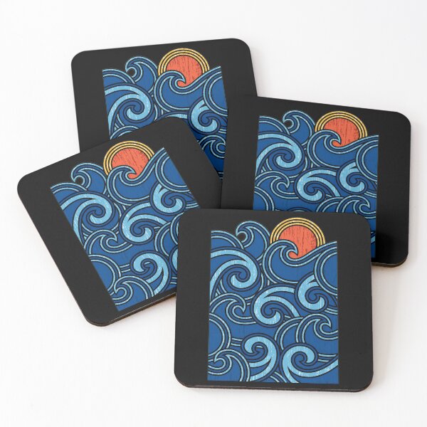 Item preview, Ocean Waves Sunset Gradient Circle Graphic designed and sold by fetzrolfs.