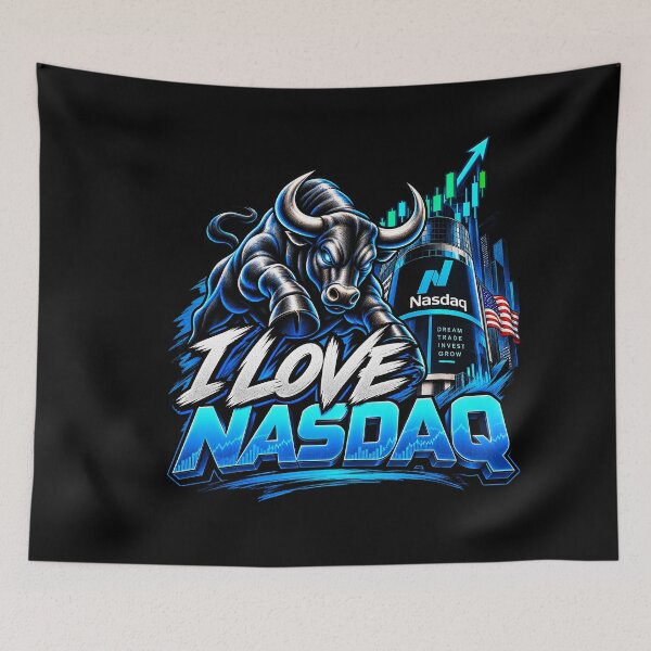 Item preview, I Love Nasdaq Stock Market Bull designed and sold by NOVYXEL.