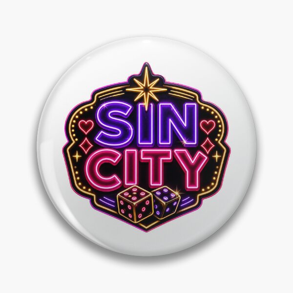 Item preview, Las Vegas Gift - Sin City Neon Retro designed and sold by RedRubyBubble.