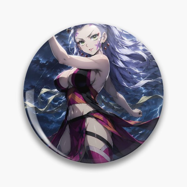 Item preview, Daki Demon Slayer Stormy Mountain Night Beneath Flashing Skies designed and sold by SolenneAzur.