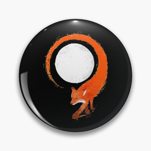 Item preview, Orange Fox Moon Brushstroke Art designed and sold by wyrichbosle.