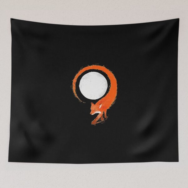 Item preview, Orange Fox Moon Brushstroke Art designed and sold by wyrichbosle.