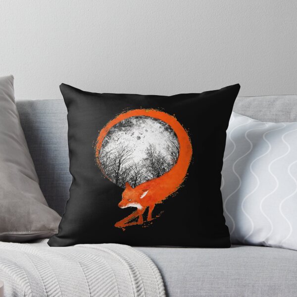 Item preview, Orange Fox Moon Brushstroke Art designed and sold by sotospor.
